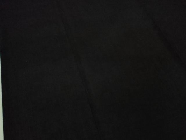 平和屋本店▽極上　本場結城紬　重要無形文化財　色無地　単衣　暗黒色　高島屋扱い　逸品　DZAA3876kh6