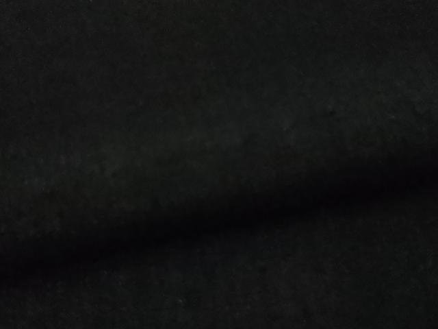 平和屋本店▽極上　本場結城紬　重要無形文化財　色無地　単衣　暗黒色　高島屋扱い　逸品　DZAA3876kh6