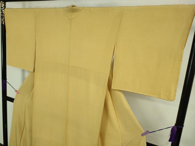 平和屋本店●極上　小紋師　藍田正雄　江戸小紋　菱文　薄い芥子色地　逸品　DZAA5633kh6