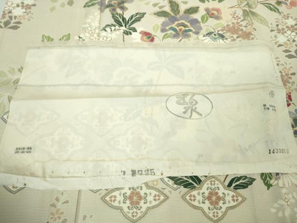 平和屋本店＊極上 夏物 訪問着 絽 更紗花文 砂色地 金彩 五泉 反端付き 逸品 DZAA4071kh6