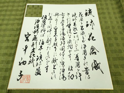 平和屋本店＊希少 夏物 男性 人間国宝 宮平初子 琉球古代織 首里花倉織 アンサンブル 絽織 着物:草色 羽織:亜麻色 色紙付 逸品 DZAA5054kh6