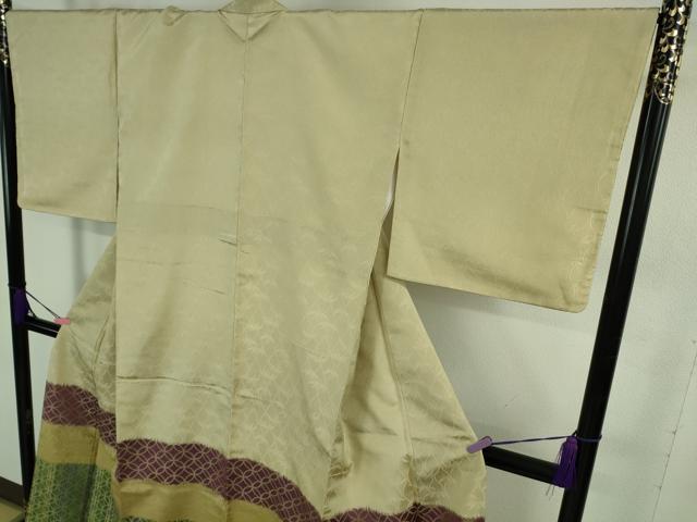 平和屋本店●極上　伝統工芸士　曽根武勇　訪問着　お召地　七宝　横段文　逸品　DZAA5384kh6