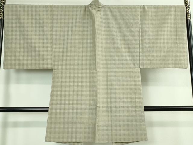平和屋本店＊希少 夏物 男性 人間国宝 宮平初子 琉球古代織 首里花倉織 アンサンブル 絽織 着物:草色 羽織:亜麻色 色紙付 逸品 DZAA5054kh6