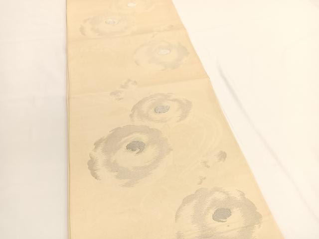 平和屋着物◎西陣　六通柄袋帯　光琳菊　銀糸　引箔　正絹　逸品　BAAV9658hv