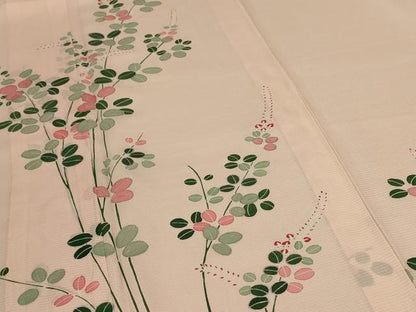 平和屋着物＊夏物 訪問着 絽 草花文 銀彩 正絹 逸品 AABE2674jd