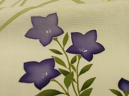 平和屋着物＊夏物 訪問着 絽 草花文 銀彩 正絹 逸品 AABE2664jd