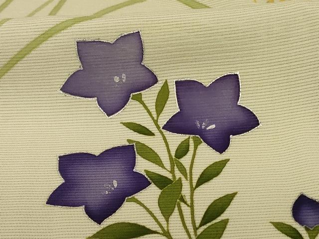 平和屋着物＊夏物 訪問着 絽 草花文 銀彩 正絹 逸品 AABE2664jd