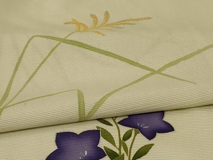 平和屋着物＊夏物 訪問着 絽 草花文 銀彩 正絹 逸品 AABE2664jd
