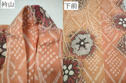 平和屋着物∴夏物 浴衣 有松鳴海絞り 菱舞花文 綿 逸品 CABA0752ng