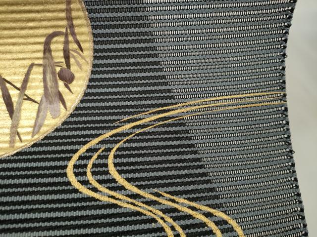 平和屋着物＊夏物 名古屋帯 帯反物 絽綴れ 刺繍 魚丸 金彩 逸品 未使用 DABA7241zzz
