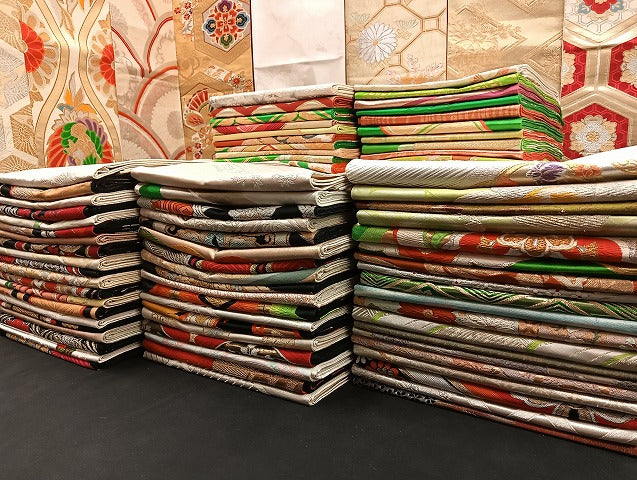 平和屋着物■袋帯 西陣 まとめて100点 鳳凰 向かい鶴 蝶 風景 花柄 正倉院 宝相華 楽器 金銀糸 着用可能多数 未使用品あり 全て正絹 mmm997