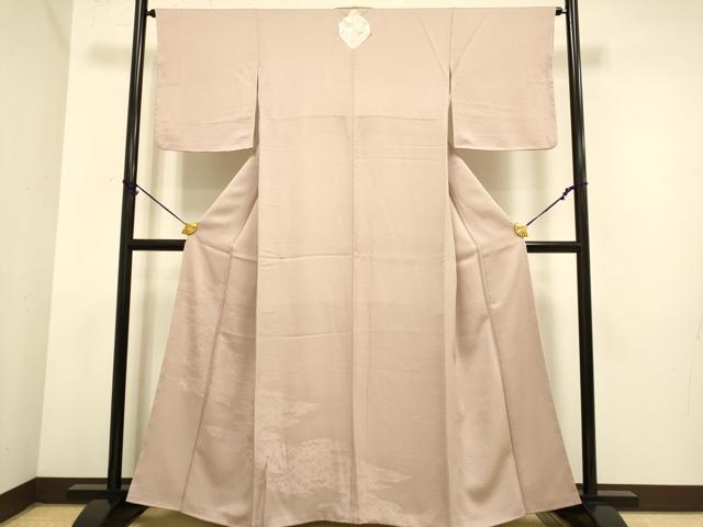 平和屋着物●極上　色留袖　色無地　老松地紋　水柿色　逸品　未使用　DZAB3883kh6