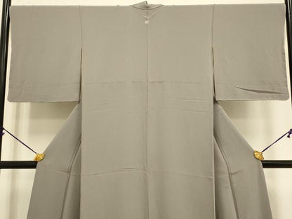 平和屋着物●極上　本草木染作家　啓圓　色無地　濃い胡桃染色　逸品　未使用　DZAB3884kh6