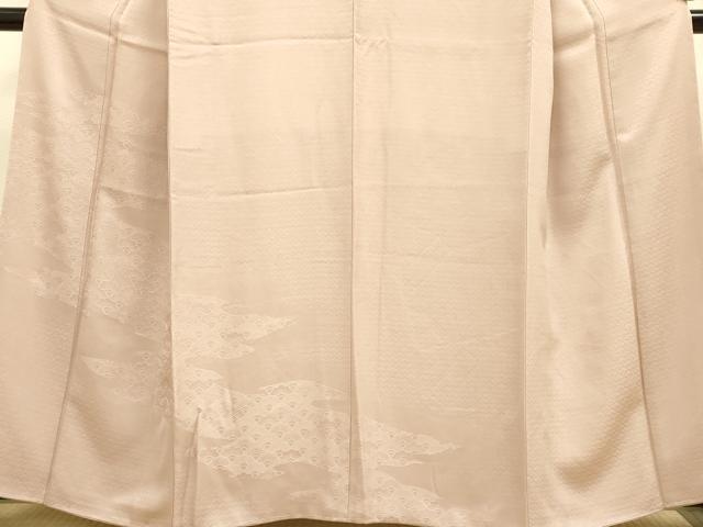 平和屋着物●極上　色留袖　色無地　老松地紋　水柿色　逸品　未使用　DZAB3883kh6