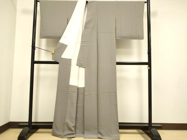 平和屋着物●極上　本草木染作家　啓圓　色無地　濃い胡桃染色　逸品　未使用　DZAB3884kh6