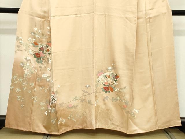 平和屋着物○訪問着 檜扇更紗花文 金彩 正絹 逸品 AABD6269cs 平和