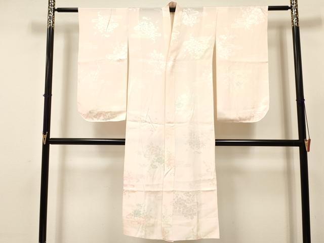 平和屋着物[]七五三　女の子　７歳　祝着　四つ身　長襦袢(無双仕立て)セット　鳳凰舞蝶桐花文　暈し染め　金彩　逸品　DAAY3480ma