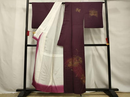 平和屋着物■訪問着　屏風花文　暈し染め　正絹　逸品　AABE0894gw