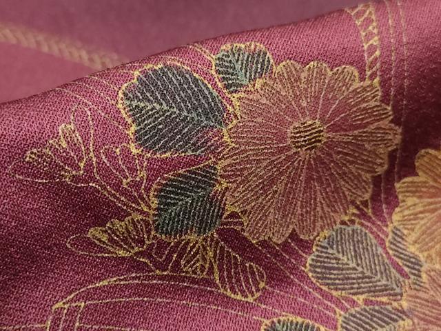 平和屋着物■訪問着　屏風花文　暈し染め　正絹　逸品　AABE0894gw
