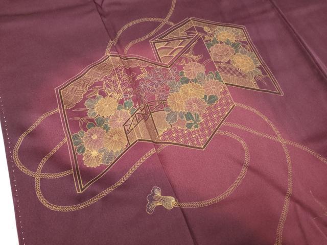 平和屋着物■訪問着　屏風花文　暈し染め　正絹　逸品　AABE0894gw