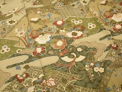 平和屋着物■訪問着　鳳凰花文　金彩　正絹　逸品　AABE0874gw