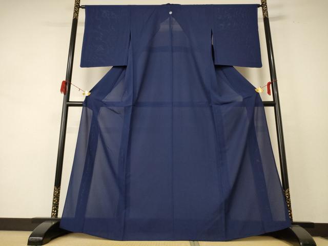 平和屋着物＊夏物 色無地 絽 青褐色 正絹 逸品 AABE2710jd