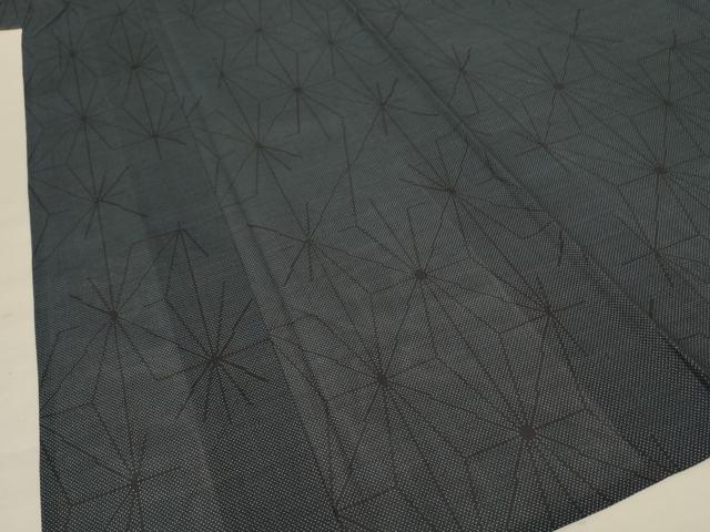 平和屋着物＊夏物 本場大島紬 夏大島 麻の葉文様 反端付き 正絹 逸品 AABE2712jd