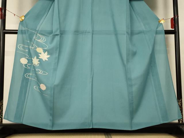 平和屋着物＊夏物 訪問着 絽 流水花文 金彩 正絹 逸品 AABE4290jd