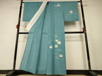 平和屋着物＊夏物 訪問着 絽 流水花文 金彩 正絹 逸品 AABE4290jd
