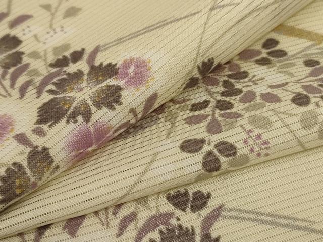 平和屋着物＊夏物　小紋　絽　流水花文　洗える着物　AABE4313jd 平和屋着物＊夏物 小紋 絽 流水花文 洗える着物 AABE4313jd