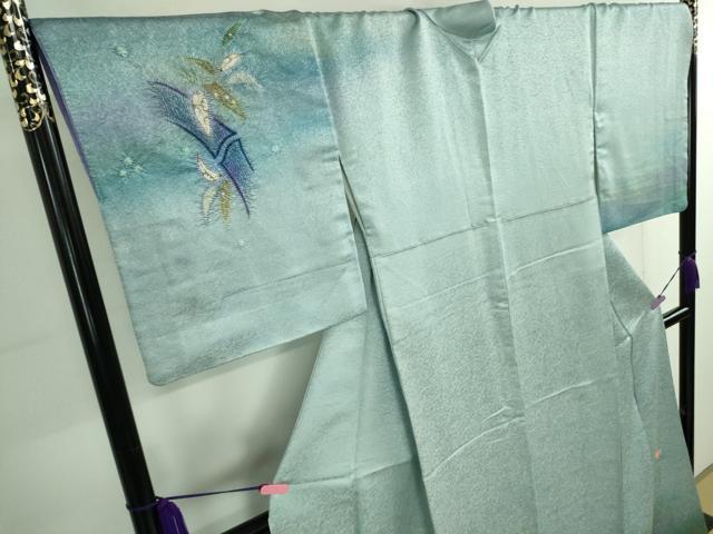 平和屋本店●最高級　二代目　久保田一竹　幻の辻が花　訪問着　笹竹　暈し染め　金通し地　逸品　DZAA0223kh6
