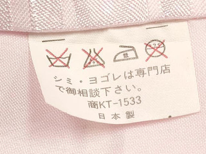 平和屋着物[]子供　女の子　長襦袢　袷　格子地紋　淡藤色　半衿刺繍　DABA3532ma