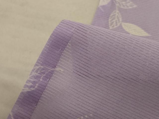 平和屋着物＊夏物 小紋 絽 草花文 洗える着物 AABE4344jd