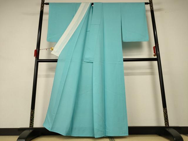 平和屋着物＊夏物 色無地 絽 青竹色 正絹 逸品 AABE4303jd