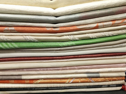 平和屋本店■夏物 袋帯 絽 紗 まとめて 50点 風景 花柄 すくい織 刺繍 金銀糸 など 未使用品あり 全て正絹 se3850