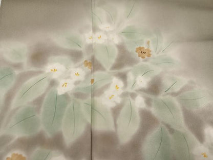 平和屋着物●訪問着　手描き　枝花文　暈し染め　正絹　逸品　AABE4842ph