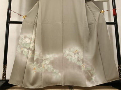 平和屋着物●訪問着　手描き　枝花文　暈し染め　正絹　逸品　AABE4842ph