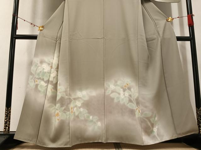 平和屋着物●訪問着　手描き　枝花文　暈し染め　正絹　逸品　AABE4842ph