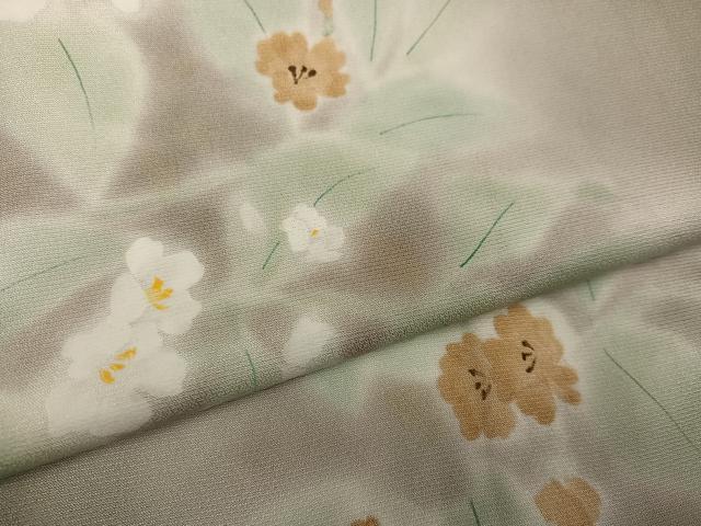 平和屋着物●訪問着　手描き　枝花文　暈し染め　正絹　逸品　AABE4842ph