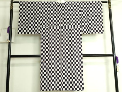 平和屋着物●上質な長襦袢　無双仕立て　市松舞桜　逸品　未使用　DZAB3194kh6