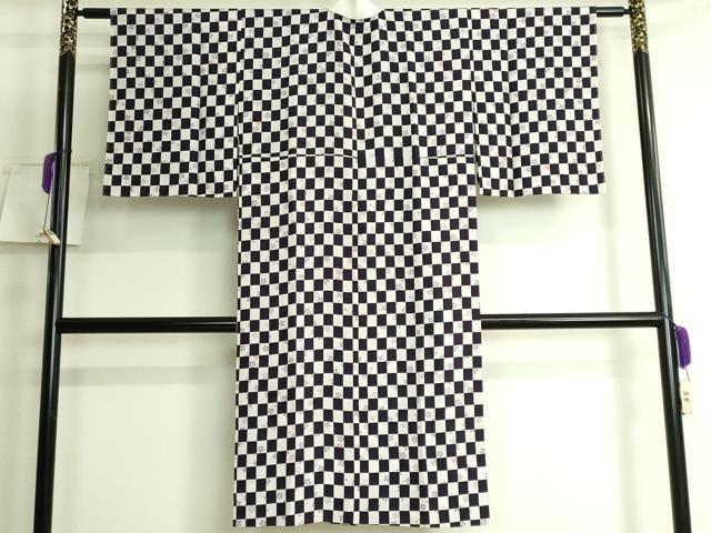 平和屋着物●上質な長襦袢　無双仕立て　市松舞桜　逸品　未使用　DZAB3194kh6