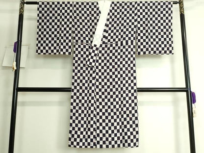 平和屋着物●上質な長襦袢　無双仕立て　市松舞桜　逸品　未使用　DZAB3194kh6