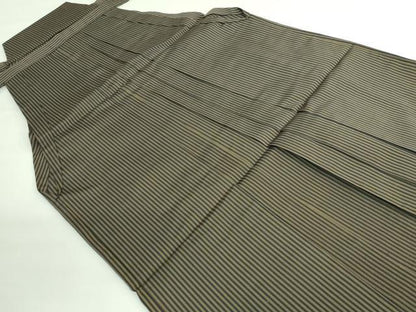 平和屋着物●極上　男性　馬乗り袴　縞　逸品　DZAB3188kh6