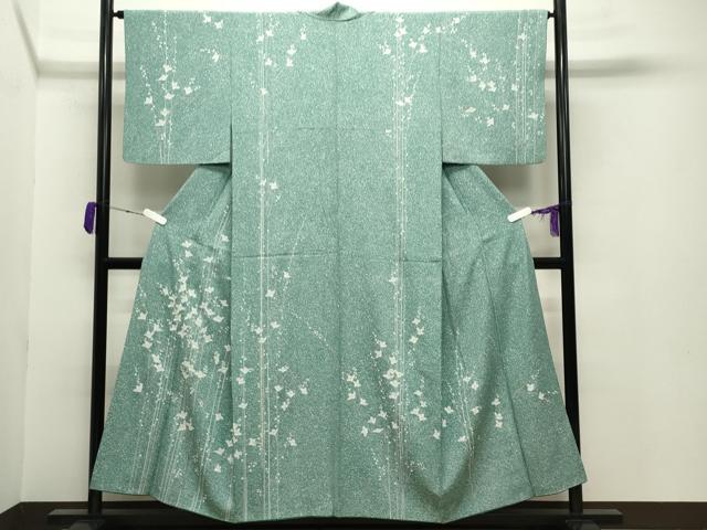 平和屋着物○訪問着 枝花文 たたき染め 正絹 逸品 CABA9882gh