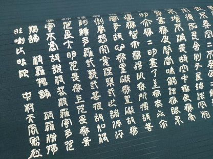平和屋着物＊夏物 絽塩瀬 九寸名古屋帯 文字文 写経 銀彩 正絹 逸品 DABA0720cm
