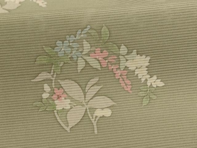 平和屋着物＊夏物 小紋 絽 草花丸文 正絹 逸品 AABE4384jd