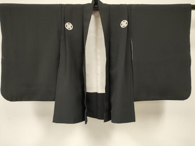 平和屋着物[]七五三　男の子　着物・黒紋付羽織・長襦袢(単衣)・行灯袴・小物セット　箱付き　DABA3557ma