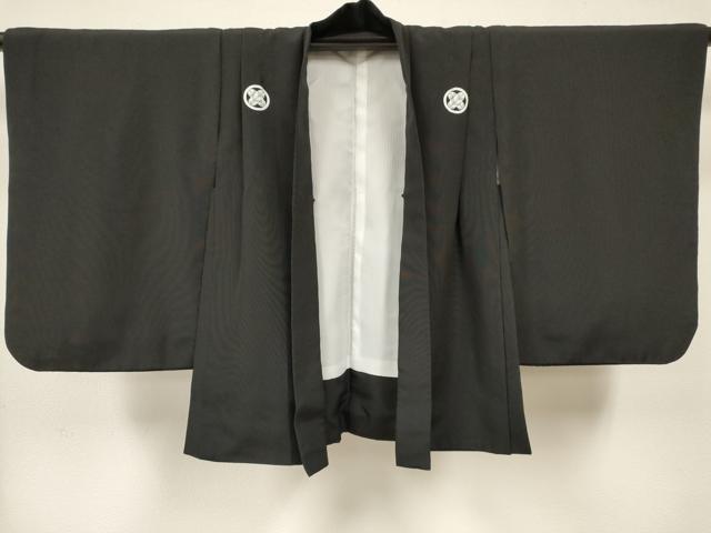 平和屋着物[]七五三 男の子 着物・黒紋付羽織・長襦袢(単衣)・行灯袴・小物セット 箱付き DABA3552ma