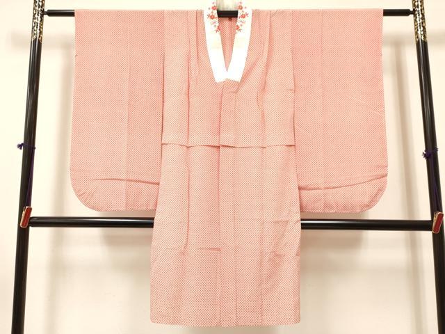 平和屋着物[]七五三　女の子　７歳　祝着　四つ身　長襦袢(無双仕立て・半衿刺繍)セット　駒刺繍　雲取り舞蝶華文　金彩　逸品　DABA3564ma