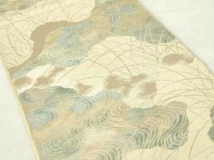 平和屋着物◎西陣　六通柄　本袋帯　流水蔦草文　金銀糸　正絹　逸品　DABA5542qp